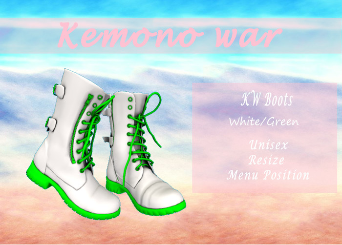 KW - BOOTS WHITE - GREEN