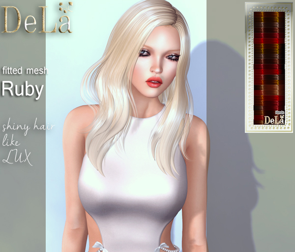 =DeLa*= Mesh Hair "Ruby" Reds