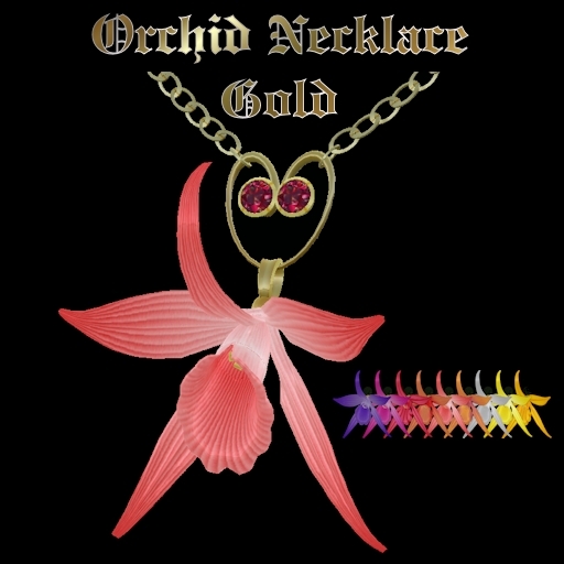 Ashira's Orchid Necklace - Gold