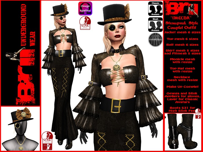 **IMELDE STEAMPUNK STYLE COMPLET OUTFIT **