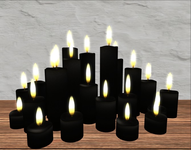 Mesh Black Cluster Candles
