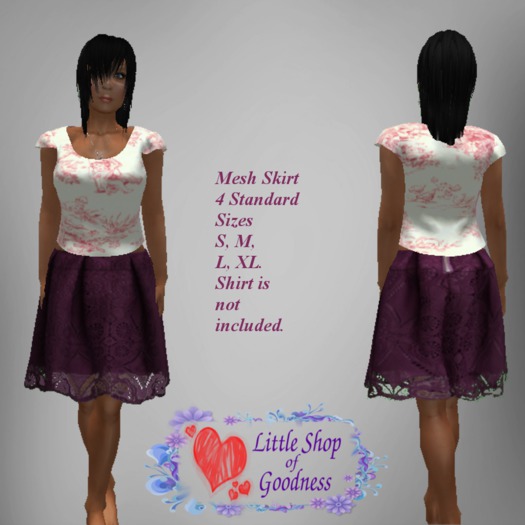 Printed Midi Skirt with Contrast Waistband in Lilla