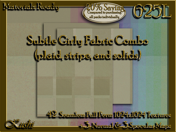 Subtle Girly COMBO Fabric Seamless Textures plaid stripe 