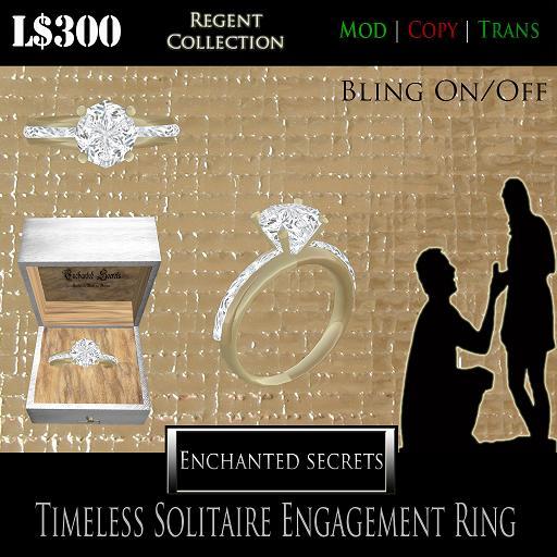 *Enchanted Secrets* Timeless Solitaire Engagement Ring BOX