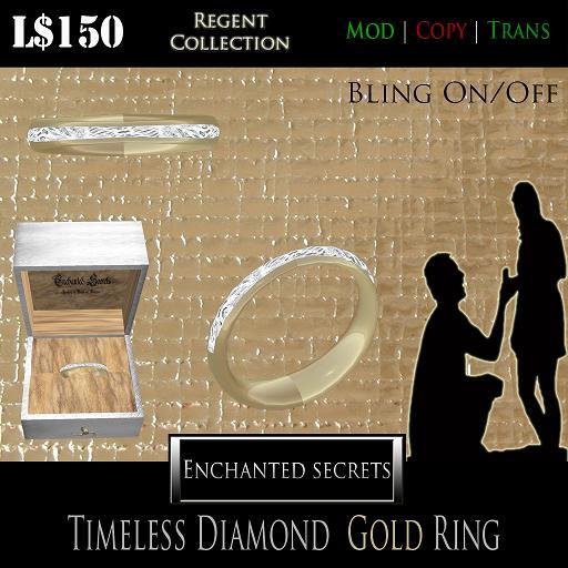 *Enchanted Secrets* Timeless Diamond Wedding Ring  (BOXED)