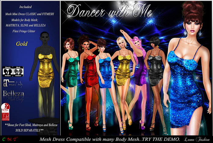-Lamu Fashion-Dress  *Dance with Me* GOLD