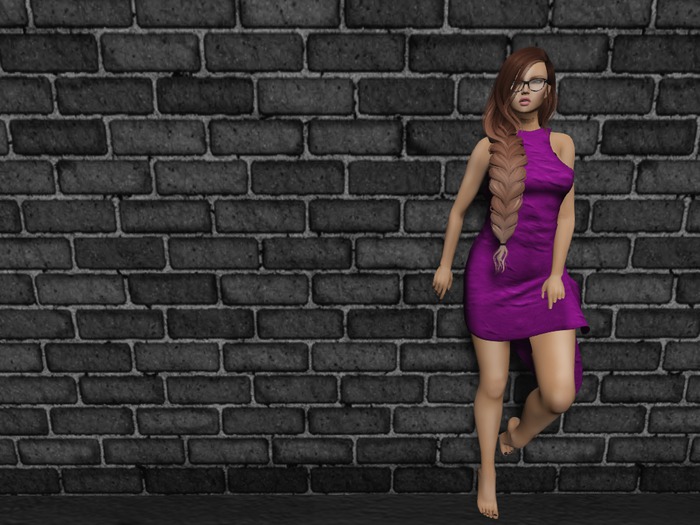 [MECKDESIGN] ROSE DRESS PURPLE