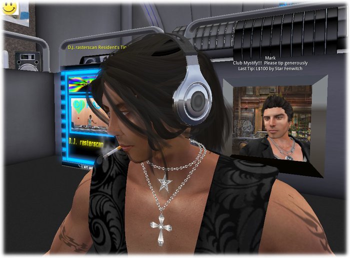 DJ headphones click to shout click to say