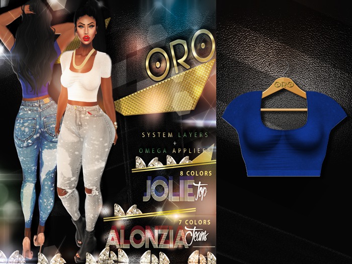 .ORO. Jolie Top -  Blue (wear)