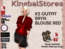 250 KS OUTFIT ERYN BLOUSE RED
