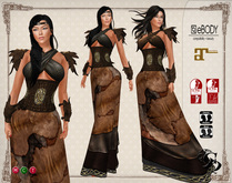 C&N Medieval dress Iscah Black (mesh body compatible)
