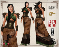 C&N Medieval dress Iscah Green (mesh body compatible)
