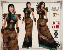 C&N Medieval dress Iscah Turquesa (mesh body compatible)