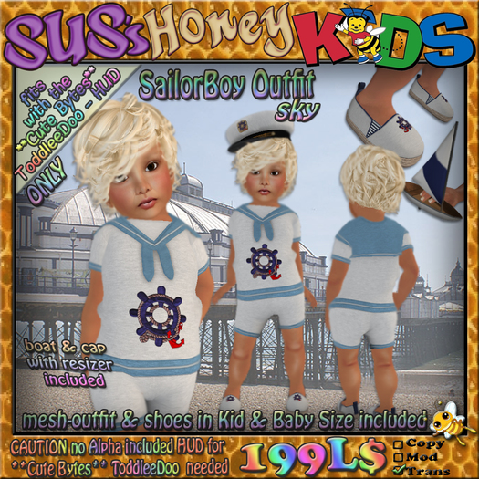 SUS HoneyKids SailorBoy Outfit in sky