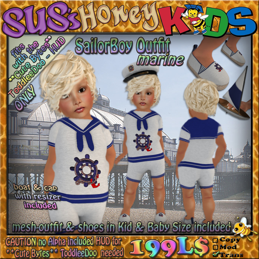 SUS HoneyKids SailorBoy Outfit in marine