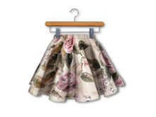 {amiable}Mesh Vintage Rose Flared Mini Skirt06