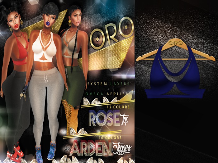 ORO - Rose Top - Navy Blue