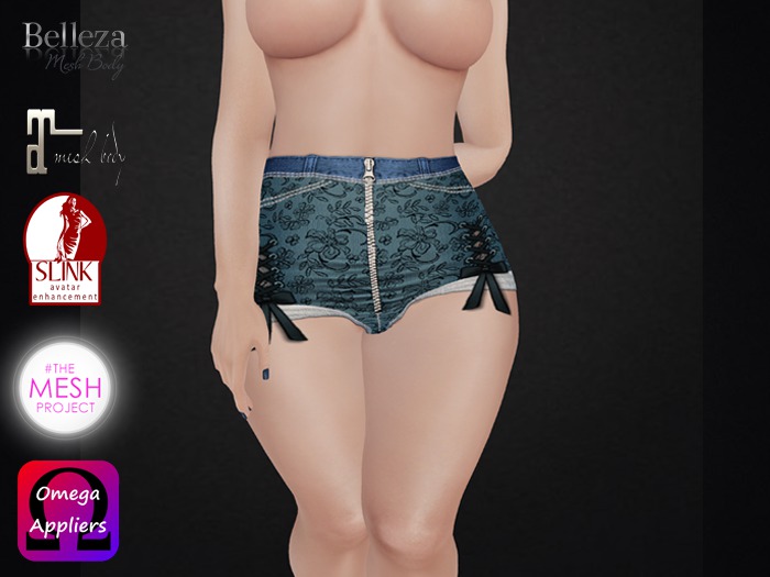 .::.What2Wear.::. Short Renda Blue Lace