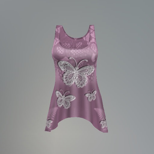 Pink Lace Butterfly Mesh Tank Top box