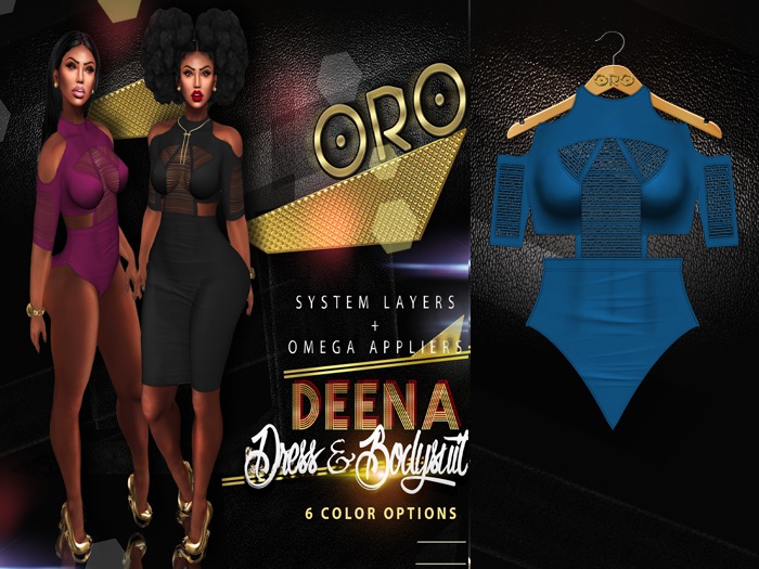 .ORO. Deena Bodysuit - Bombshell Blue - Shopping Hud (WEAR)