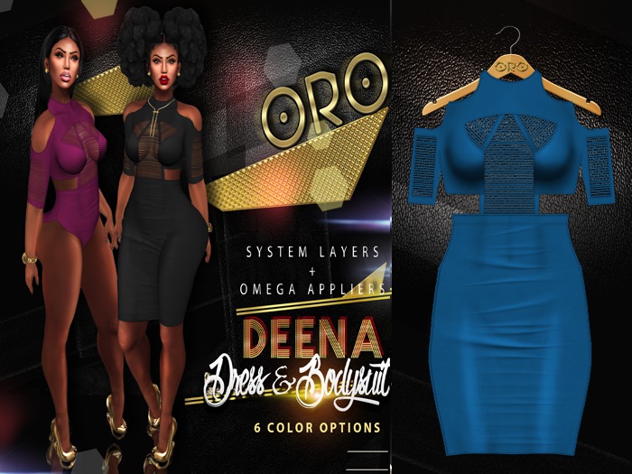 ORO - Deena Dress - Bombshell Blue
