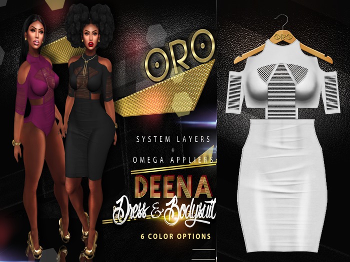 .ORO. Deena Dress - Snow White -Shopping Hud (WEAR)