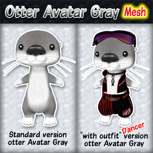 :Risusipo:Otter_Mesh_avatar_Gray_boxed