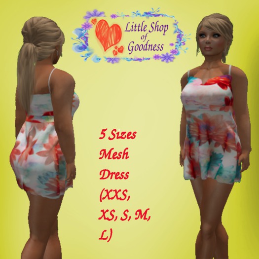 Little White, Floral Print Dress With Staps