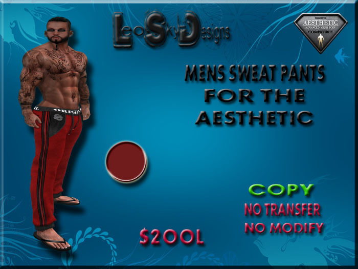 LSD -  RED SWEAT PANTS (AESTHETIC) BAG