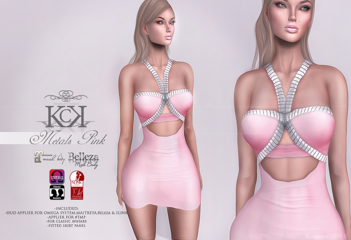 :::KC::: Metals Pink Dress