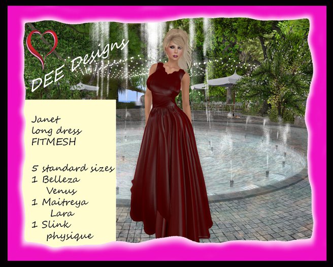 DEE Designs Janet Dress red FITMESH