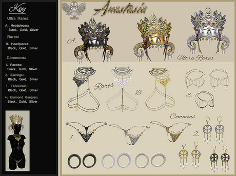 [The Forge] Diamond Torc Bracelets, Black -CBOX