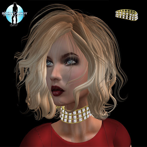 Body_Candy Gold Diamond Choker