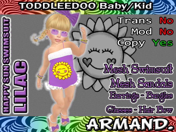 --ARMAND-- HAPPY SUN SWIMSUIT - LILAC