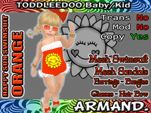 --ARMAND-- HAPPY SUN SWIMSUIT - ORANGE