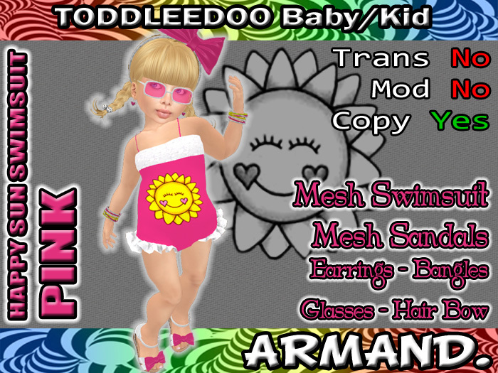 --ARMAND-- HAPPY SUN SWIMSUIT - PINK