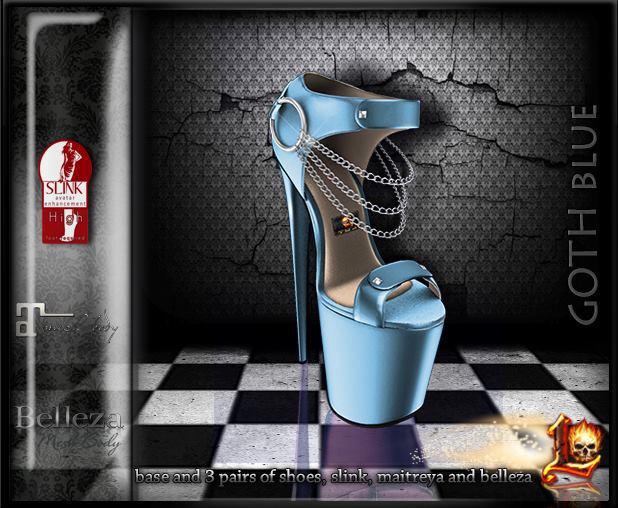 > LUT < GOTH Blue Shoes