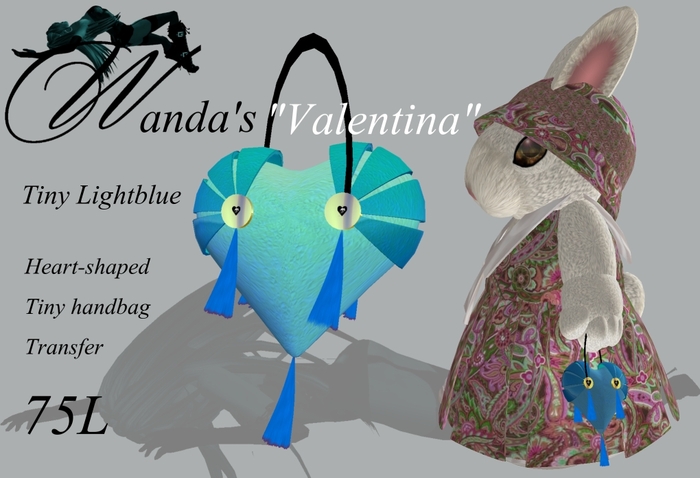 Wanda's Tiny 'Valentina' Handbag in lightblue - Purse for tinies