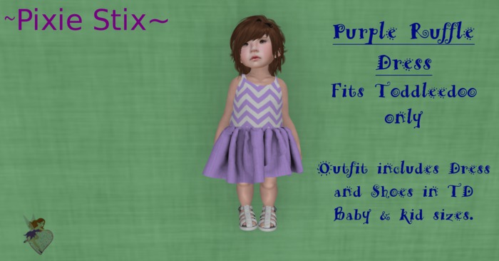 {Pixie Stix} Purple Ruffle Dress TD
