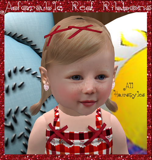 Pat A Kake Adorable Red Ribbons