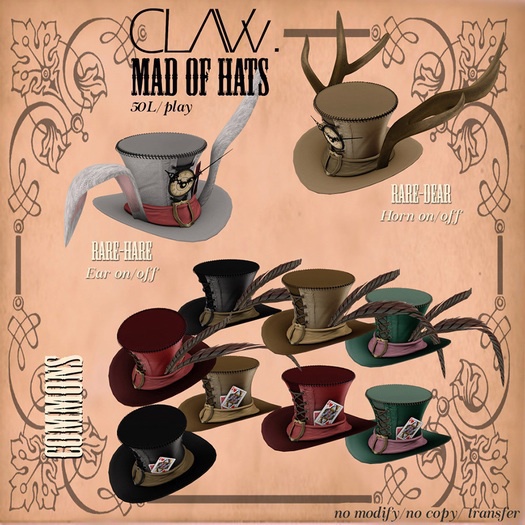 C L A Vv. Mad of Hats - Feather Red