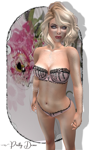 .::Pretty Demo::. Satin Bra Collection - Pink