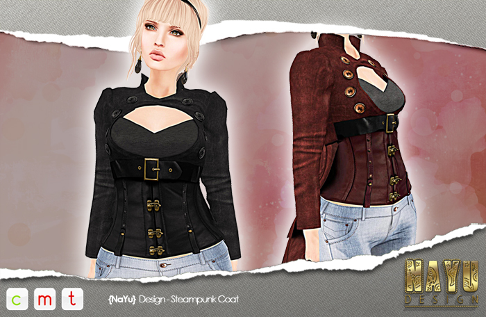 {NaYu} Design - Steampunk Coat (Red)