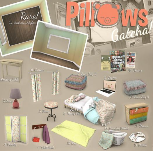Pillows - Messy Bed Set RARE