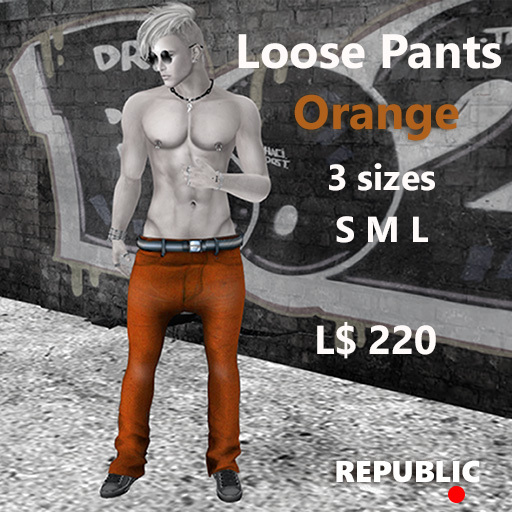 ~REPUBLIC~ LOOSE PANTS  ORANGE