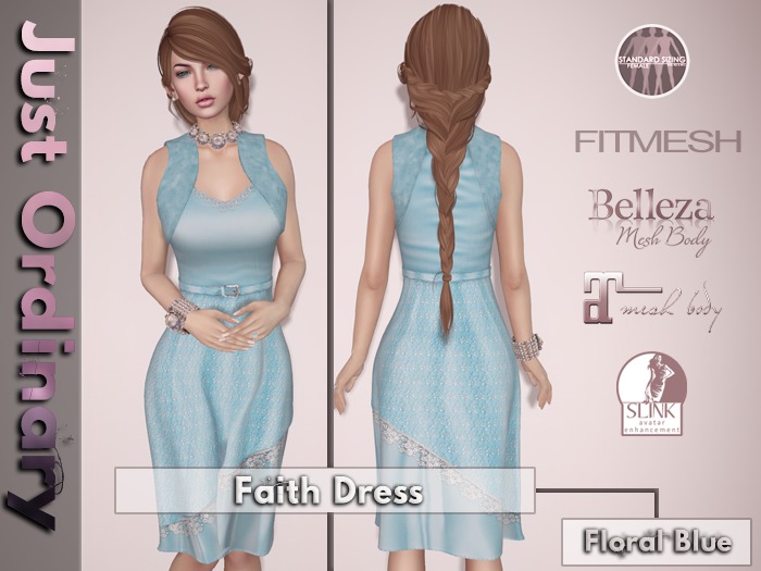 Faith Dress Floral Blue
