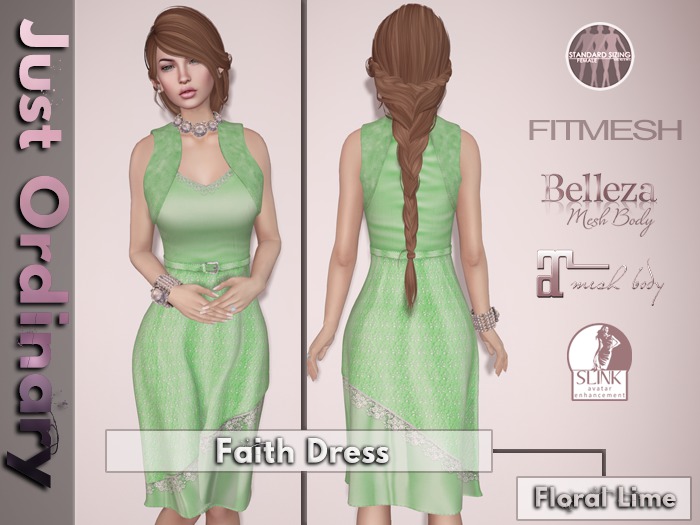 Faith Dress Floral Lime