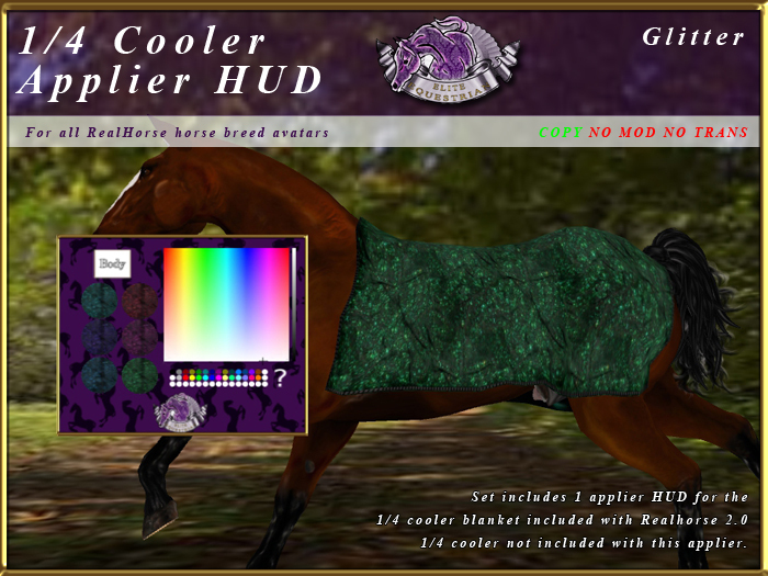 *E* RealHorse 1/4 Cooler Applier HUD [BOXED]  Glitter
