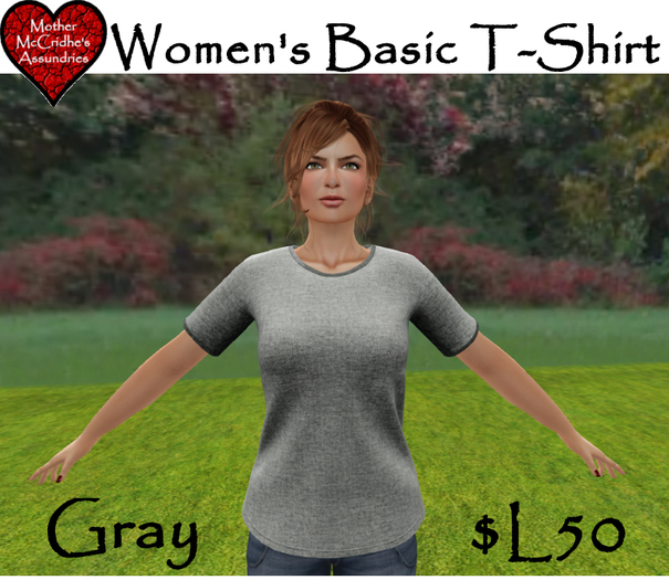 Women's Basic T-Shirt - GRAY - MMA