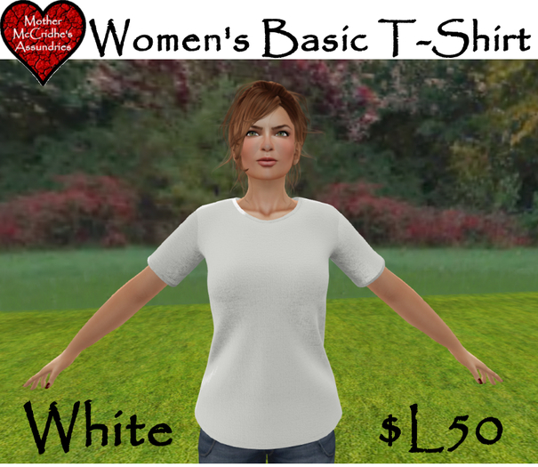 Women's Basic T-Shirt - WHITE - MMA